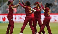 West Indies women celebrate