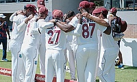 West Indies group before the match