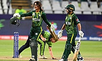 Muneeba Ali (L) became Pakistan's first ever T20 centurion with 102 against Ireland in Cape Town