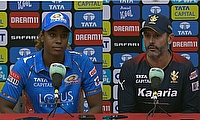 Hayley Matthews, Mumbai Indians and Ben Sawyer, Head Coach, Royal Challengers Bangalore