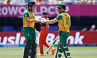 South Africa's David Miller and Tristan Stubbs during the match