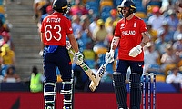 England's Phil Salt and Jos Buttler get a fifty