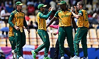 South Africa celebrate a wicket