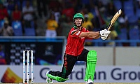 Dwaine Pretorius of Guyana Amazon Warriors hits the winning runs