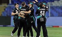 New Zealand's Lea Tahuhu celebrates with teammates