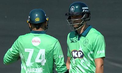 Oval Invincibles' Sunil Narine and Will Jacks