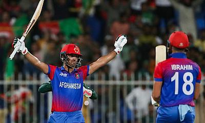 Afghanistan batters celebrate