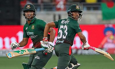 Bangladesh captain Shakib Al Hasan (L) and Mehidy Hasan