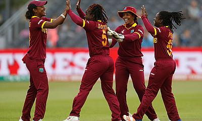 West Indies women celebrate