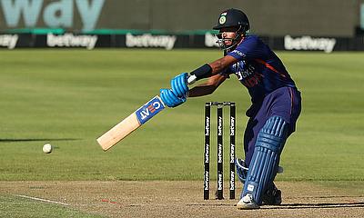 India's Shreyas Iyer in action