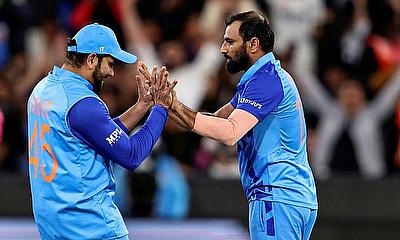 Sharma and Shami celebrate