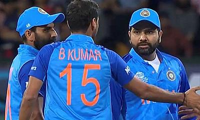 India players celebrate a wicket