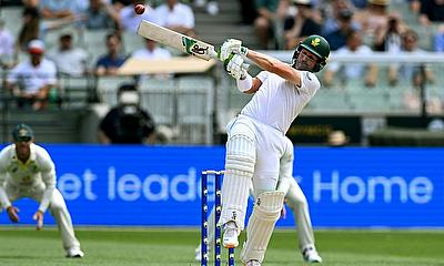 South African captain Dean Elgar rode his luck in the second Test against Australia