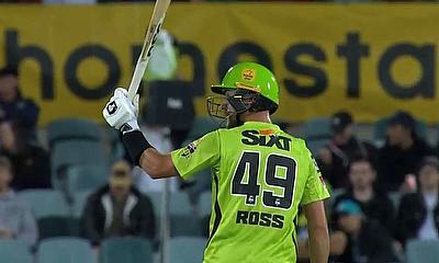 Alex Ross celebrates Sydney Thunder win