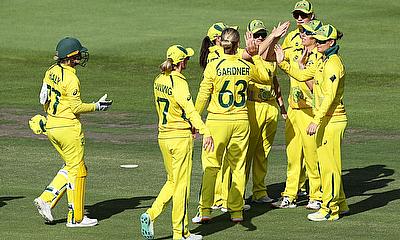 ICC Women’s T20 World Cup 2023 - Australia celebrate a wicket