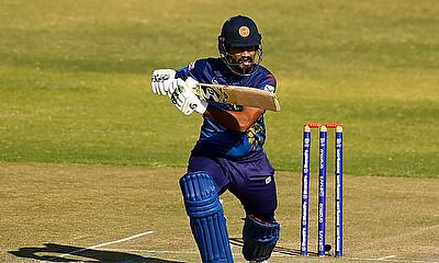 Dimuth Karunarathana of Sri Lanka bats