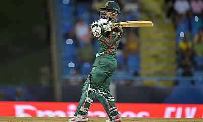 Bangladesh's Litton Das plays a shot