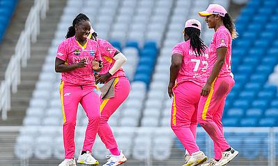 Aaliyah Alleyne (L) and Hayley Matthews (R) of Barbados Royals