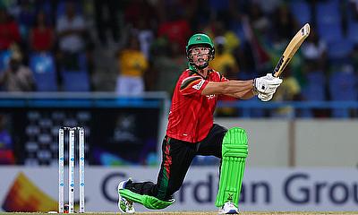 Dwaine Pretorius of Guyana Amazon Warriors hits the winning runs