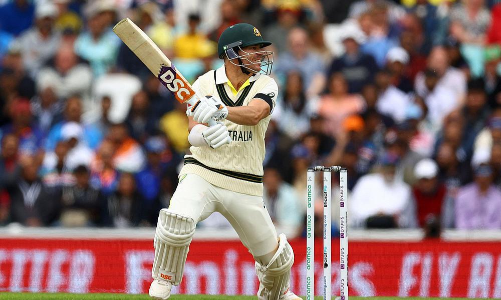 Australia's David Warner in action