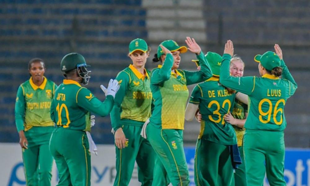 South Africa celebrate