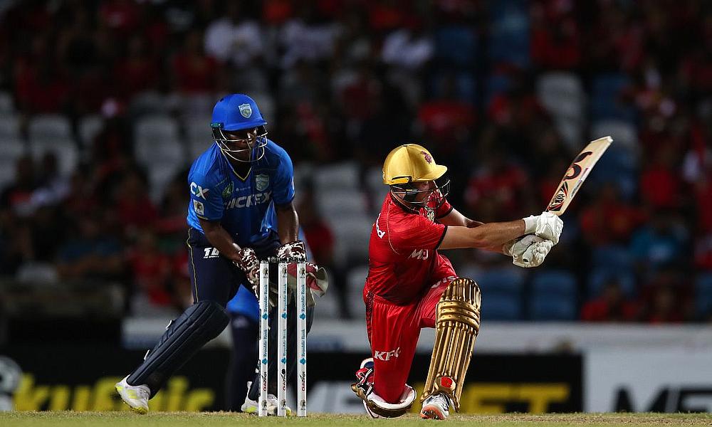 Lorcan Tucker of Trinbago Knight Riders batting