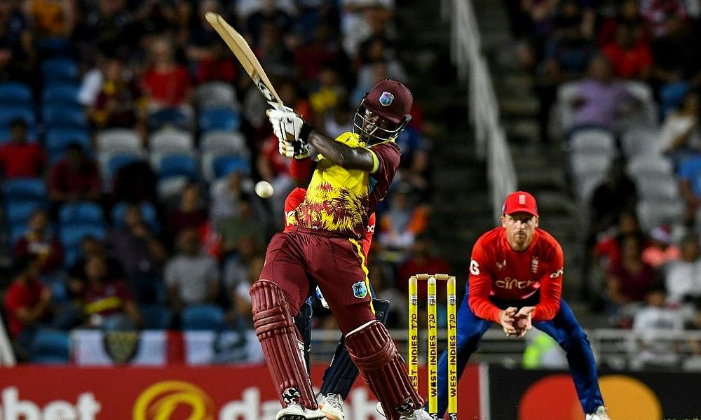 Sherfane Rutherford's unbeaten 68 powered the West Indies to victory