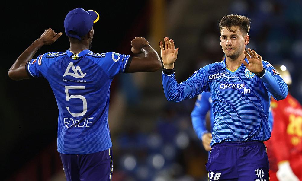 St. Lucia Kings - Noor Ahmad (r) and Matthew Forde (l)